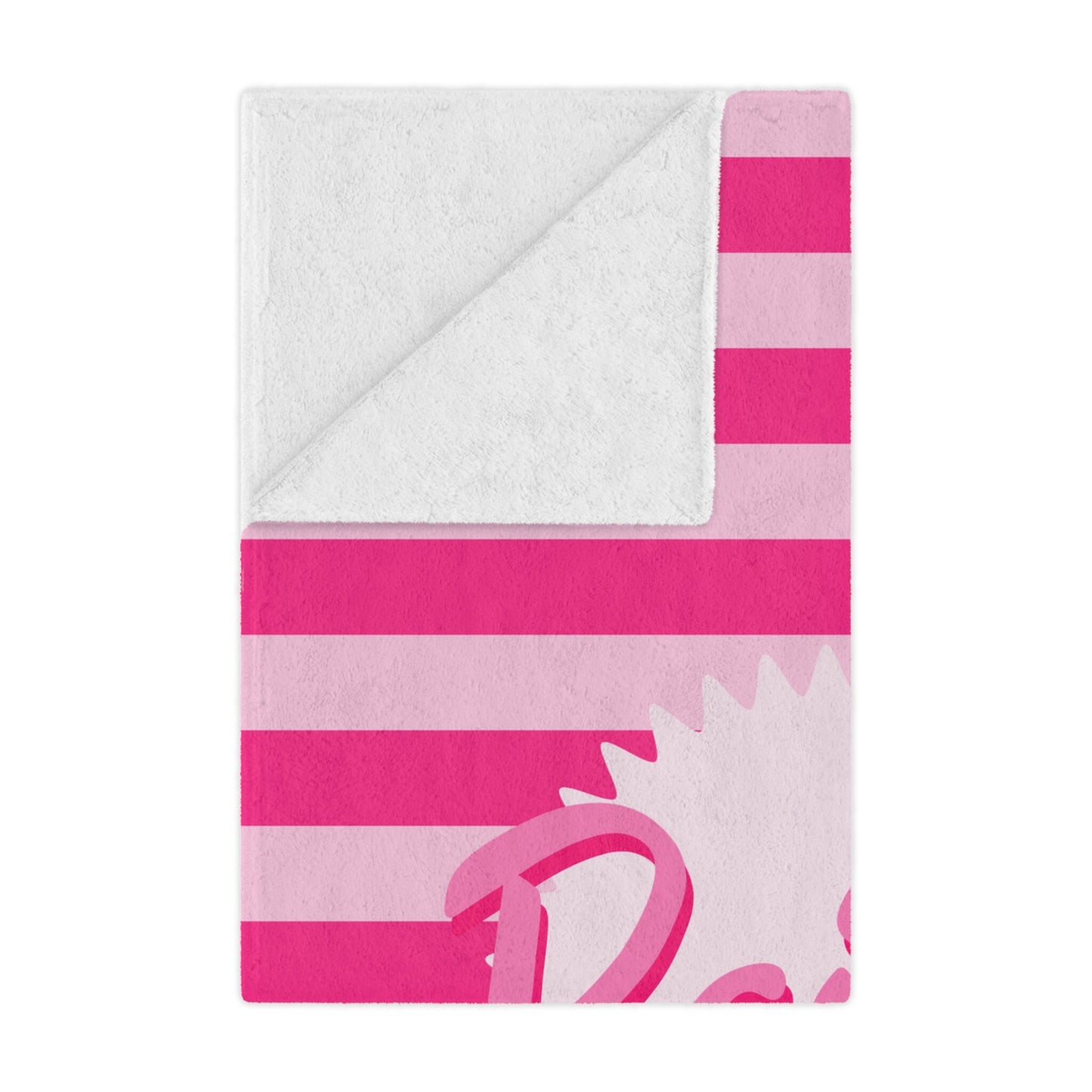 Personalized Pink Striped Name Blanket