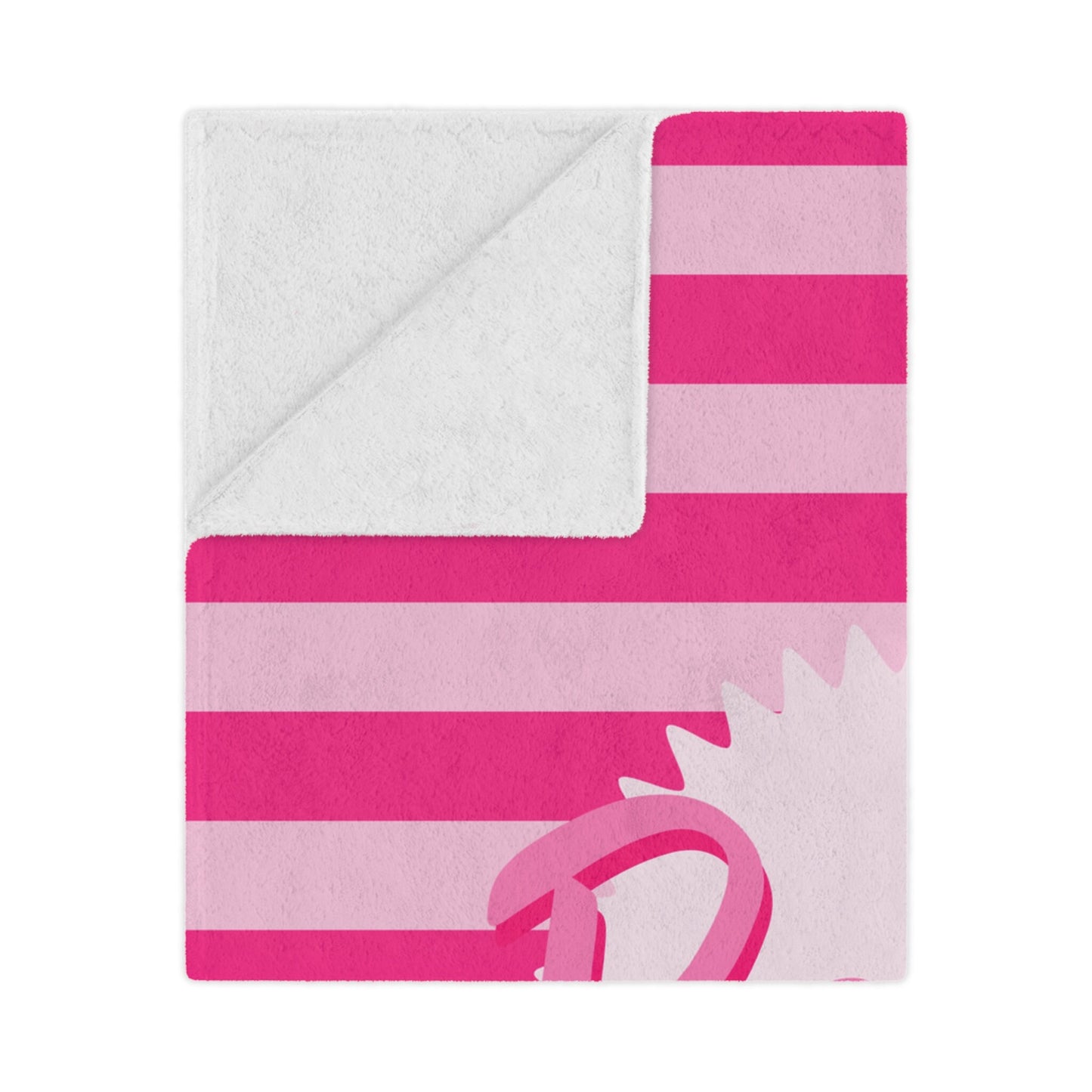 Personalized Pink Striped Name Blanket