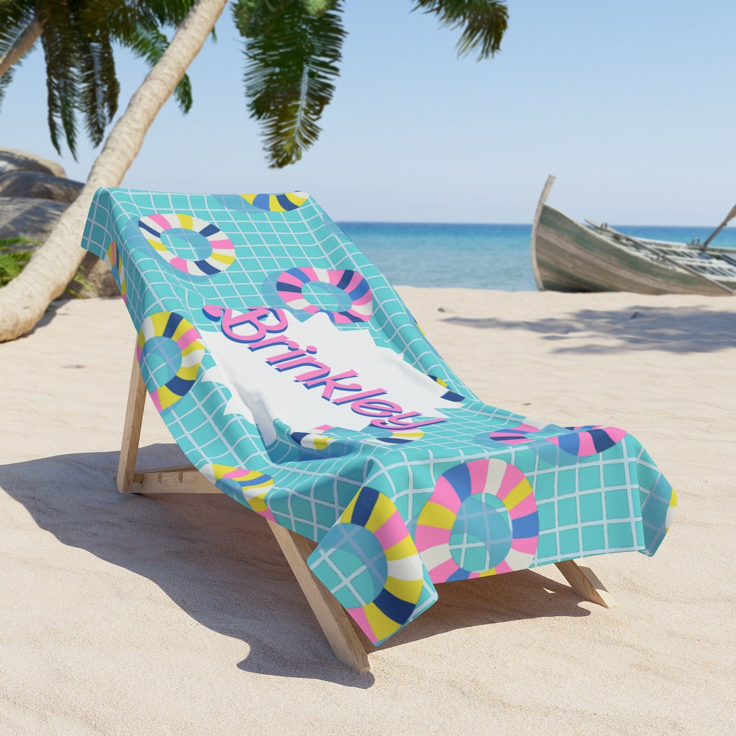 Personalized Pool Party Beach Towel