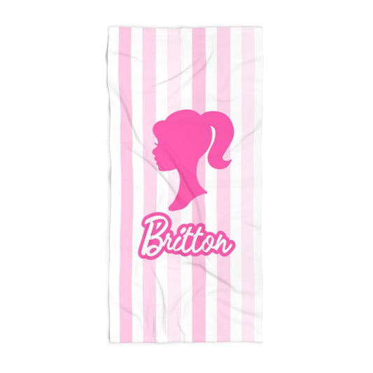 Personalized Barbie Beach Towel