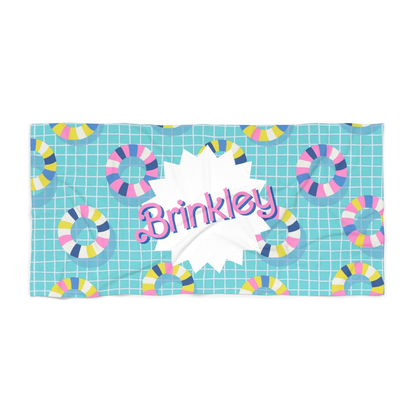 Personalized Pool Party Beach Towel