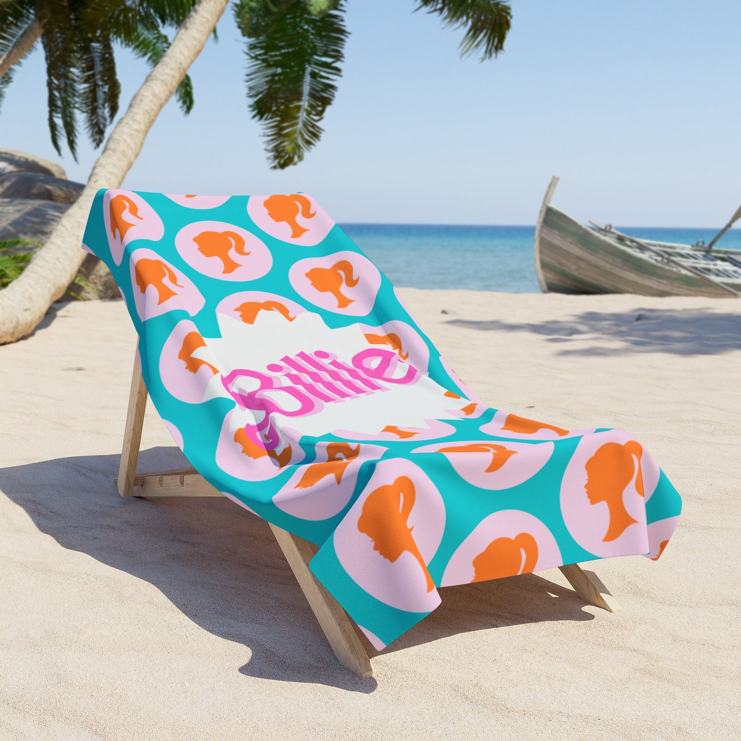 Personalized Malibu Beach Towel