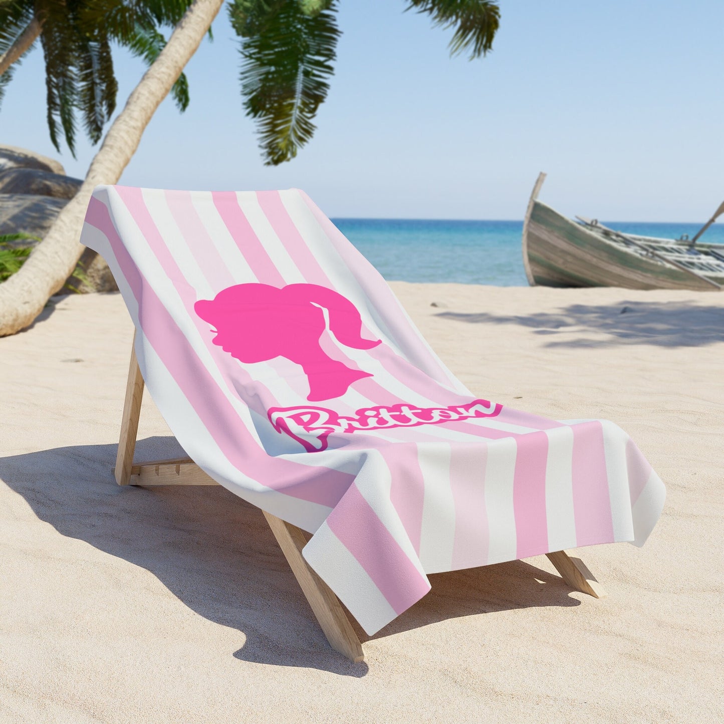 Personalized Barbie Beach Towel