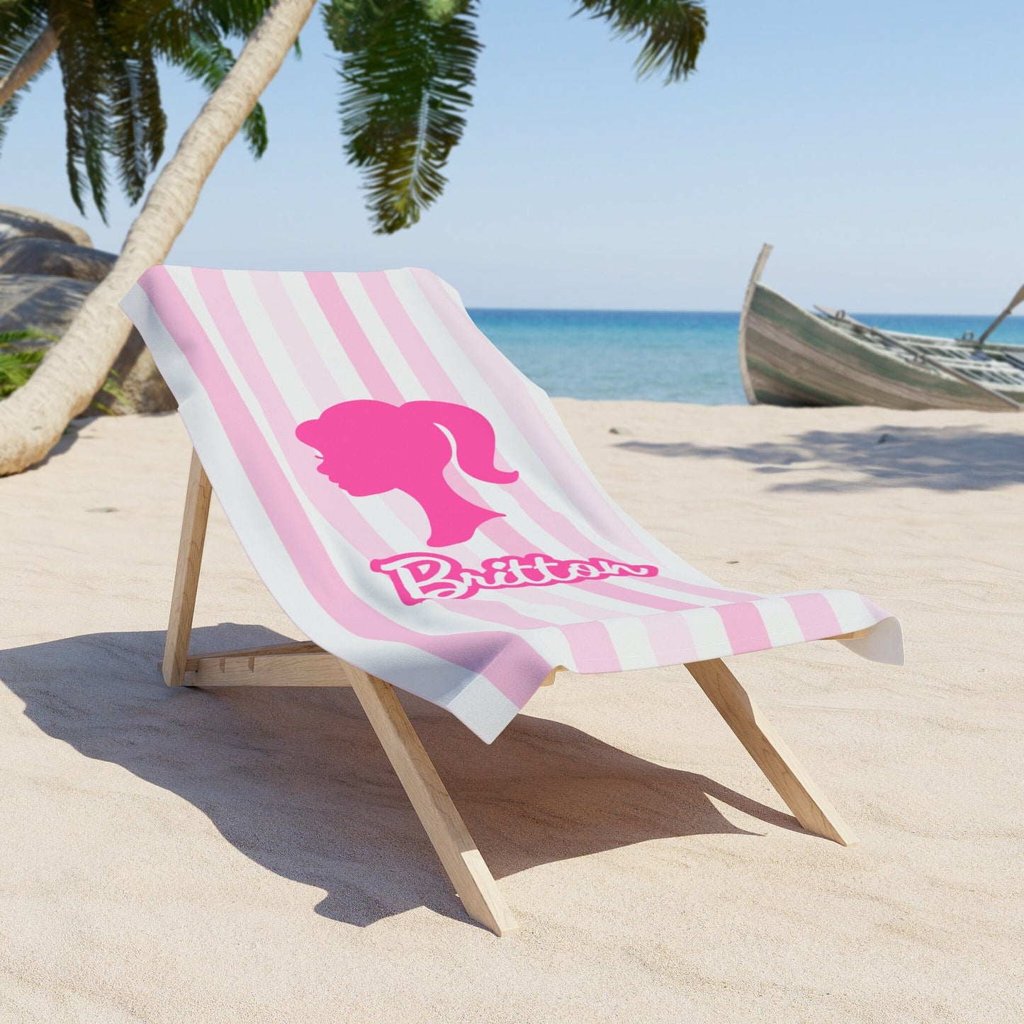 Personalized Barbie Beach Towel