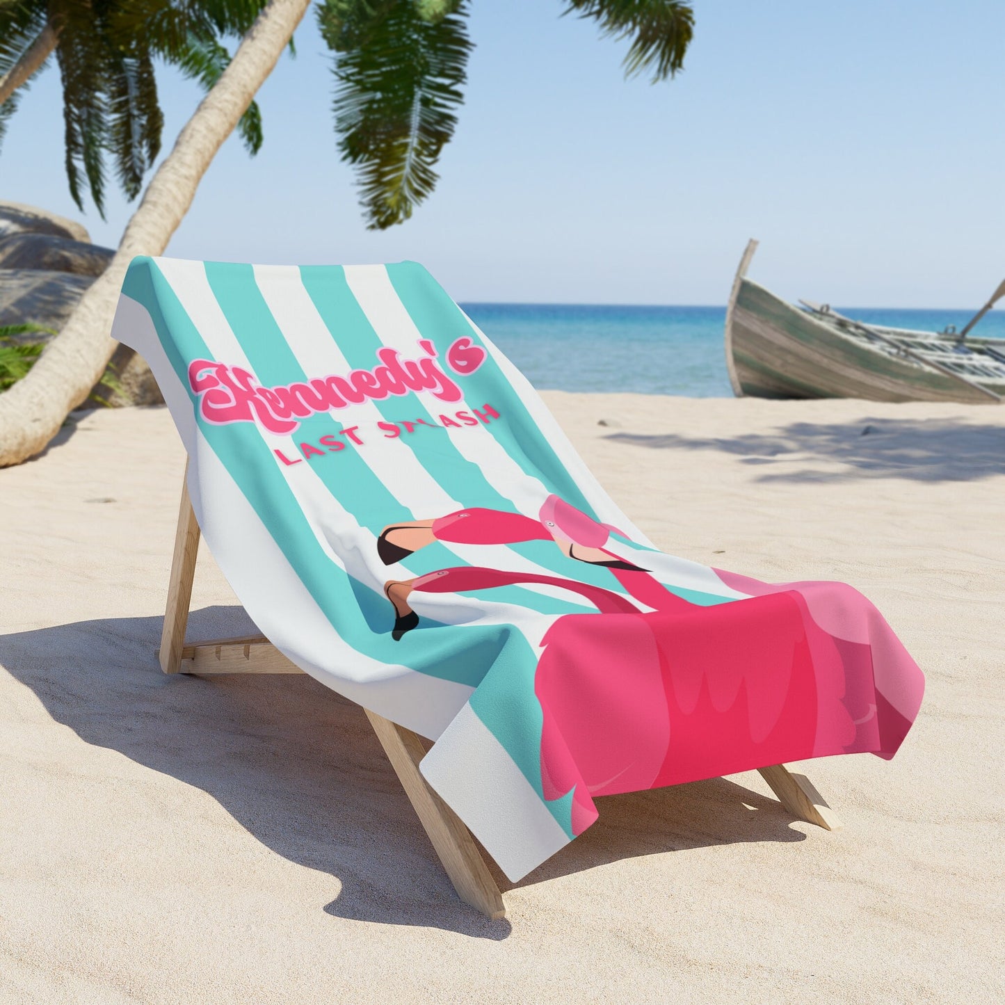 Personalized "Last Splash" Bachelorette Beach Towel