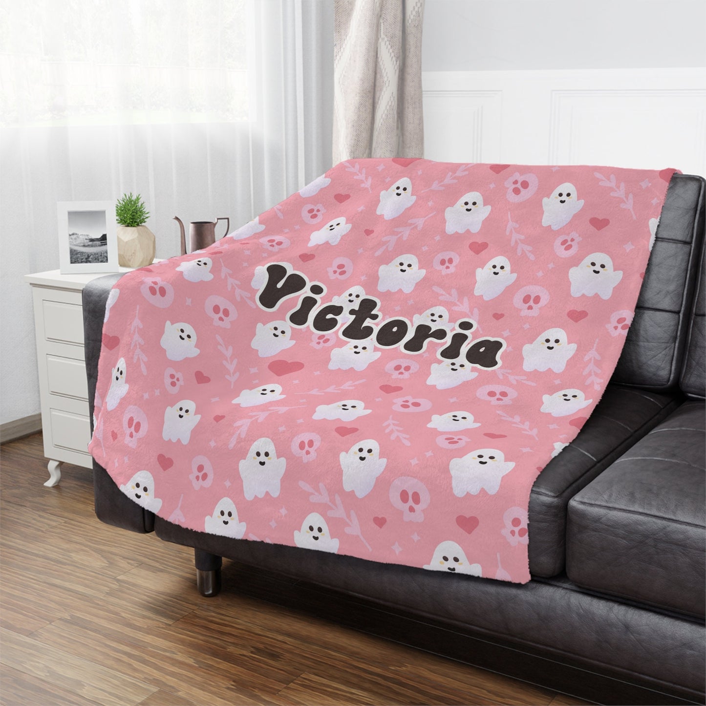 Personalized Girly Halloween Blanket