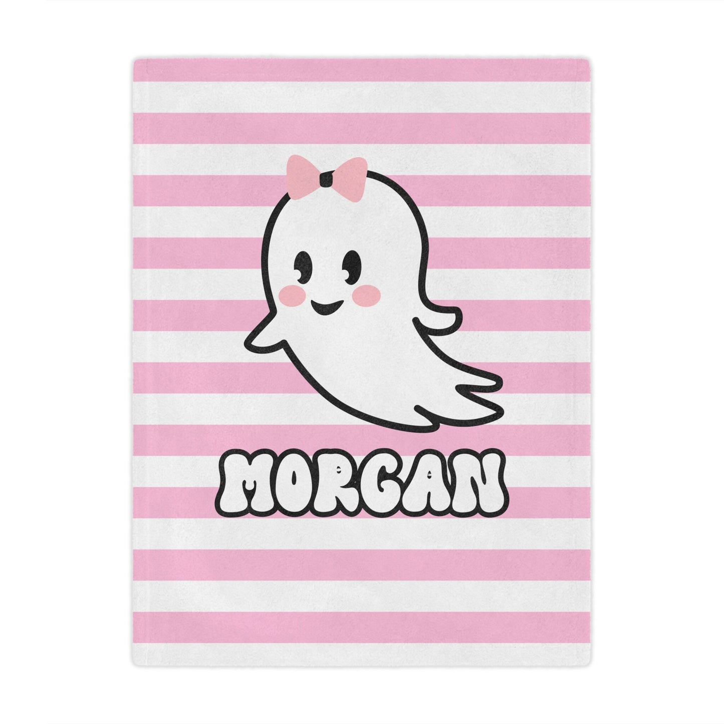 Personalized Girly Ghost Halloween Blanket