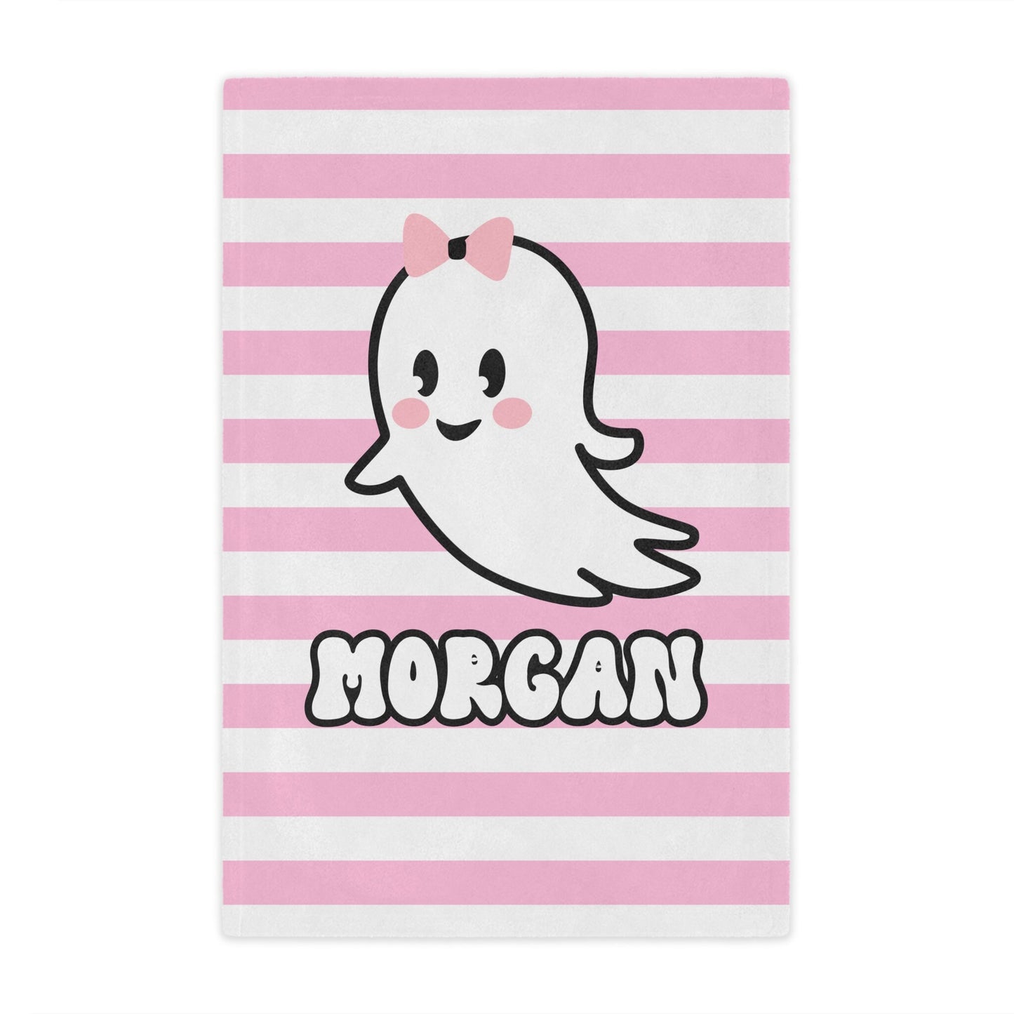 Personalized Girly Ghost Halloween Blanket