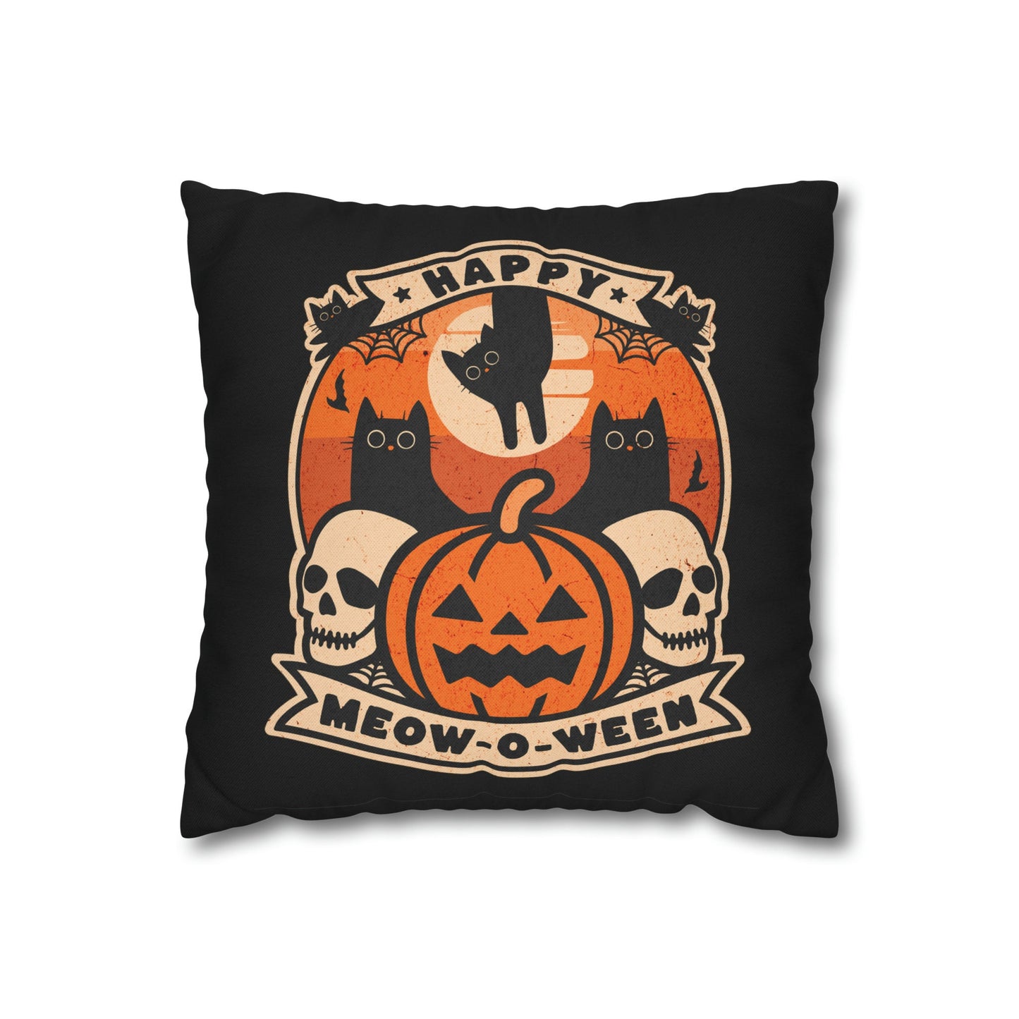 Halloween Cat Pillow Cover