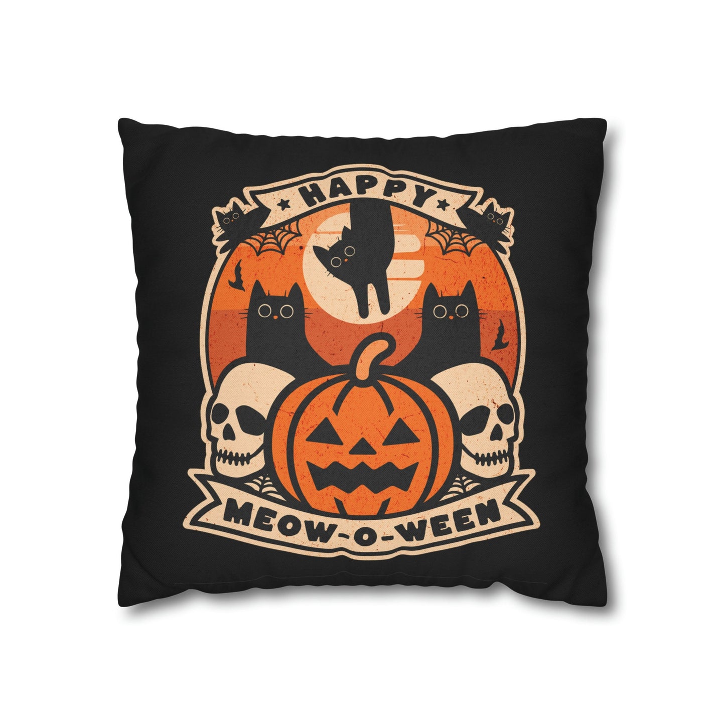 Halloween Cat Pillow Cover