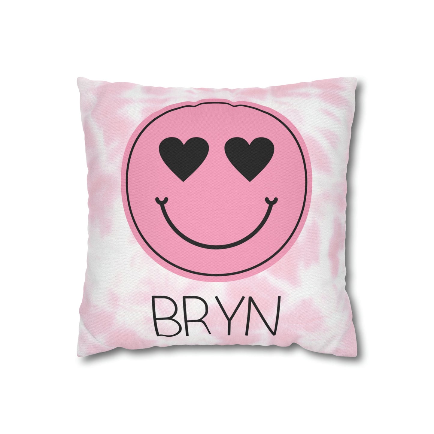 Personalized Smiley Face Tie Dye Pillow Cover