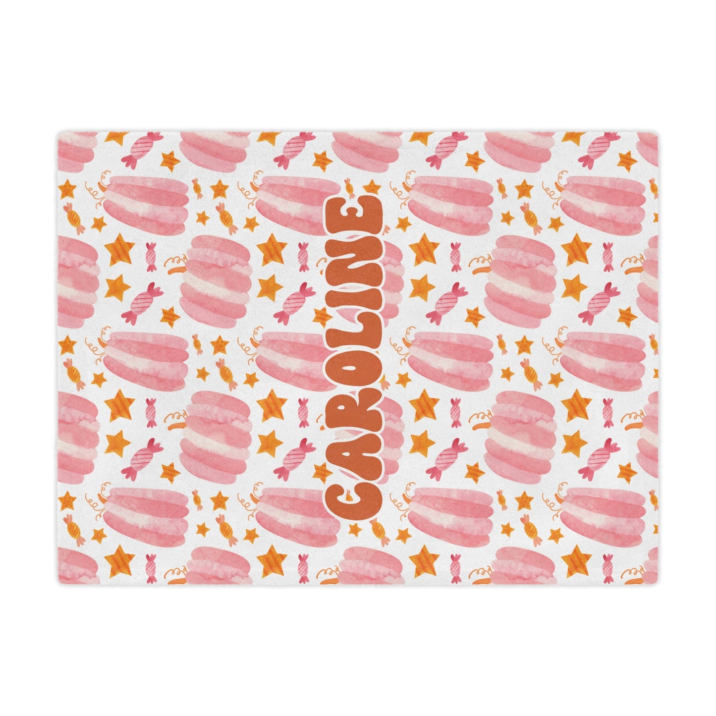 Personalized Halloween Pink Pumpkin Blanket