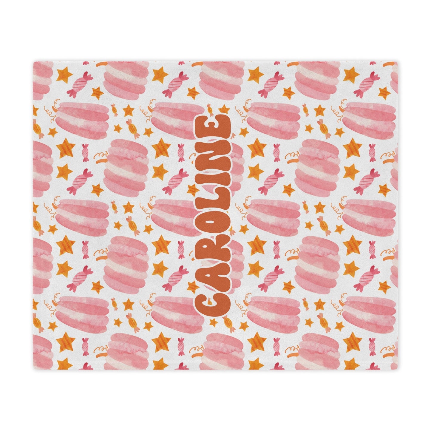 Personalized Halloween Pink Pumpkin Blanket