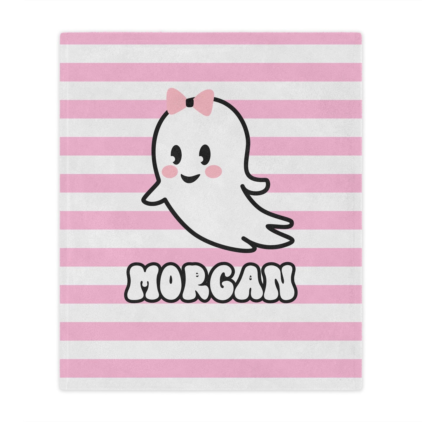 Personalized Girly Ghost Halloween Blanket