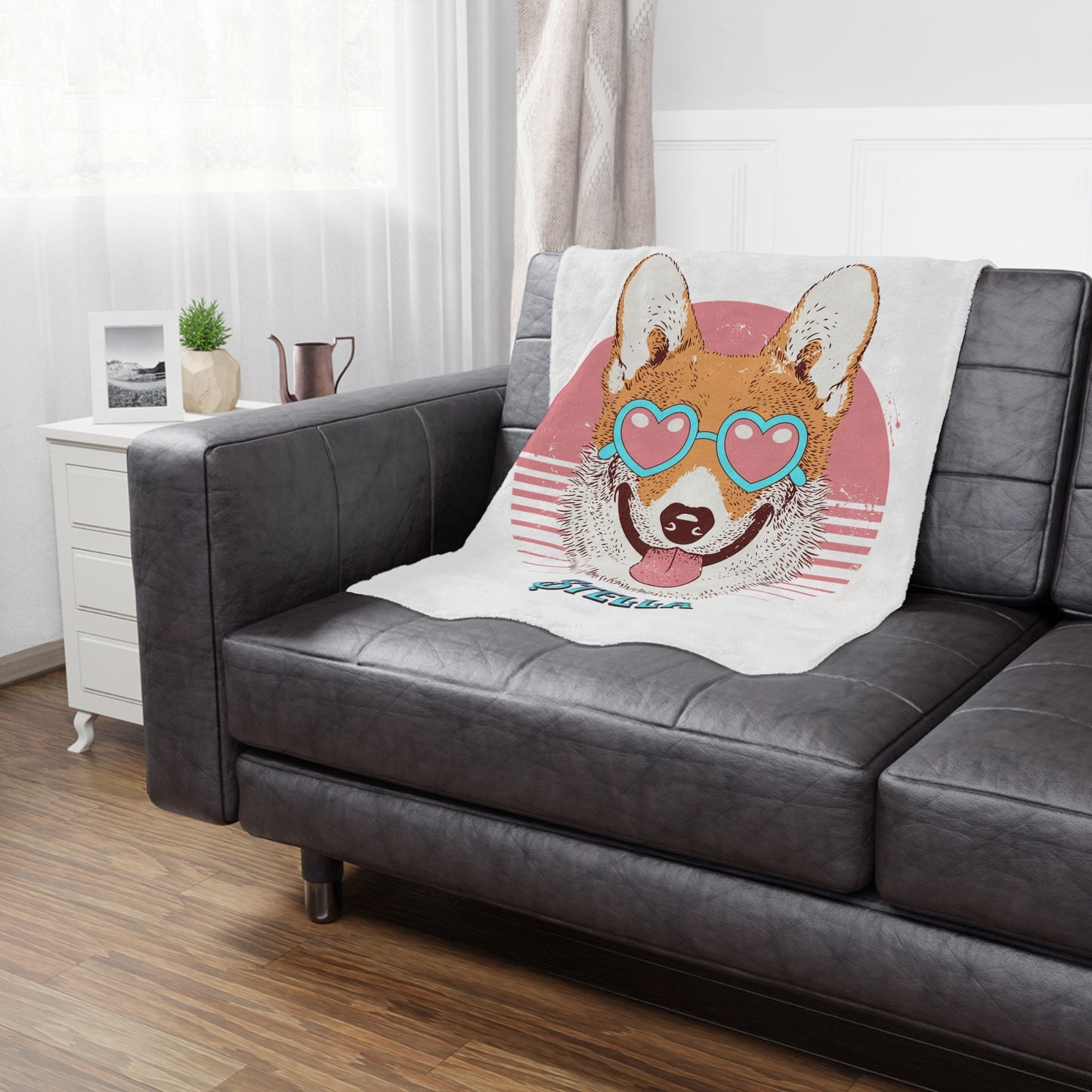 Personalized Corgi Blanket