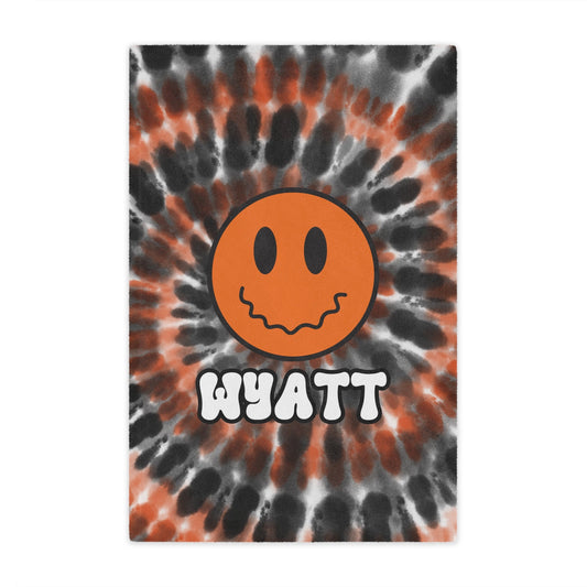 Personalized Tie Dye Pumpkin Blanket