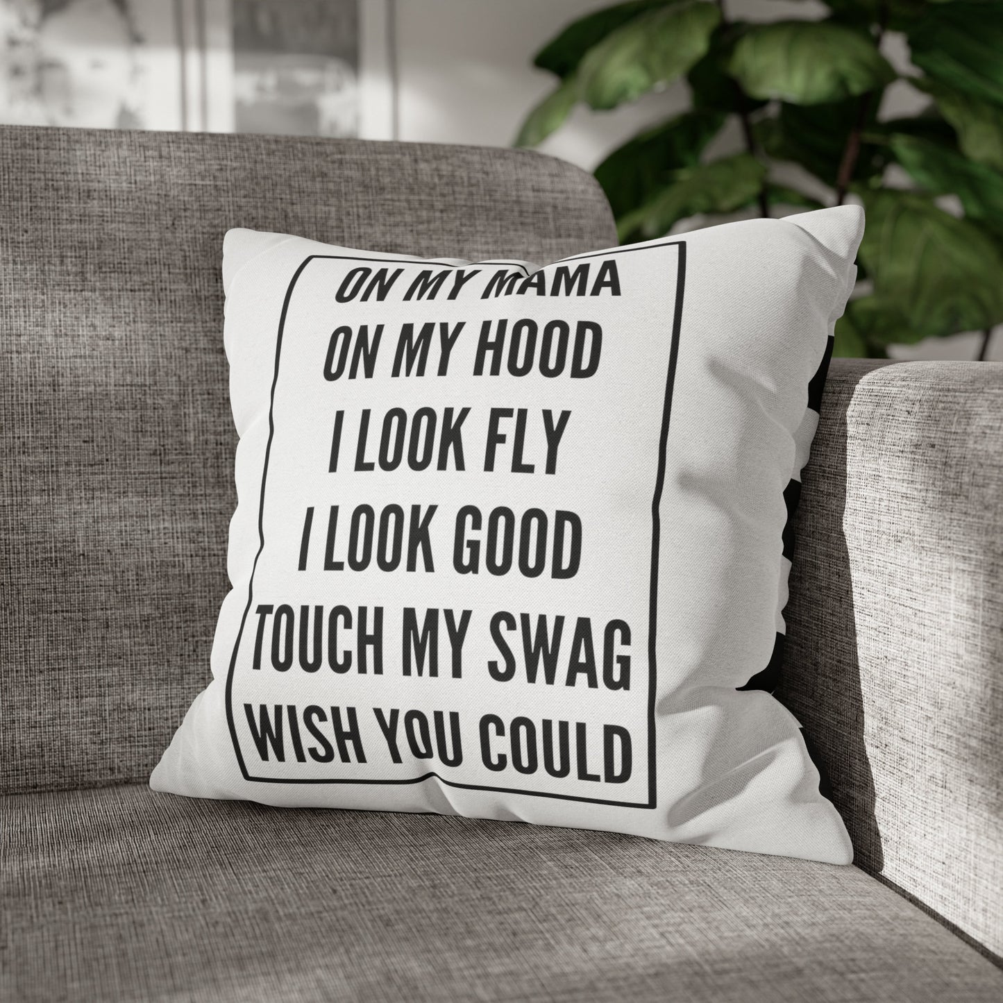 Funny Hip Hop Throw Pillow Cover