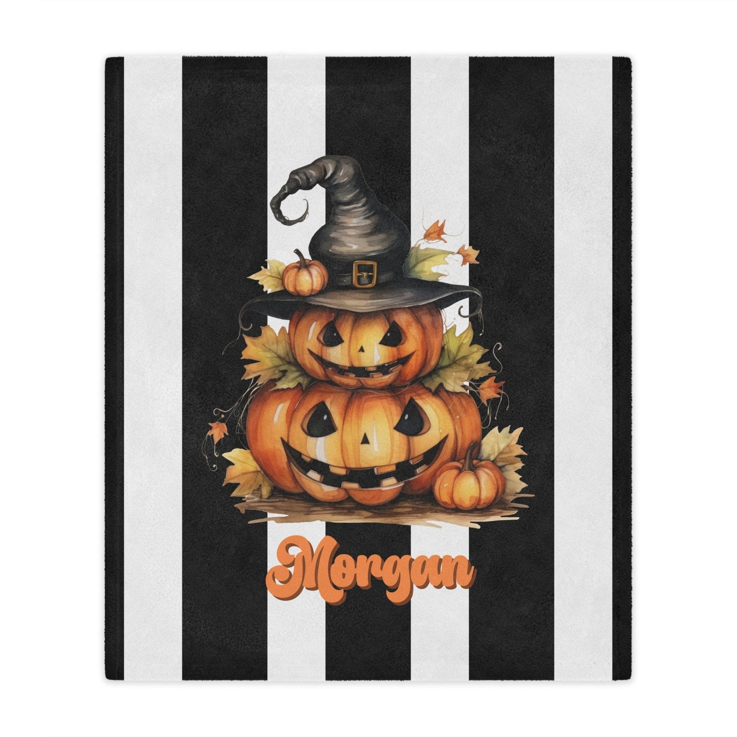 Personalized Halloween Pumpkin Blanket