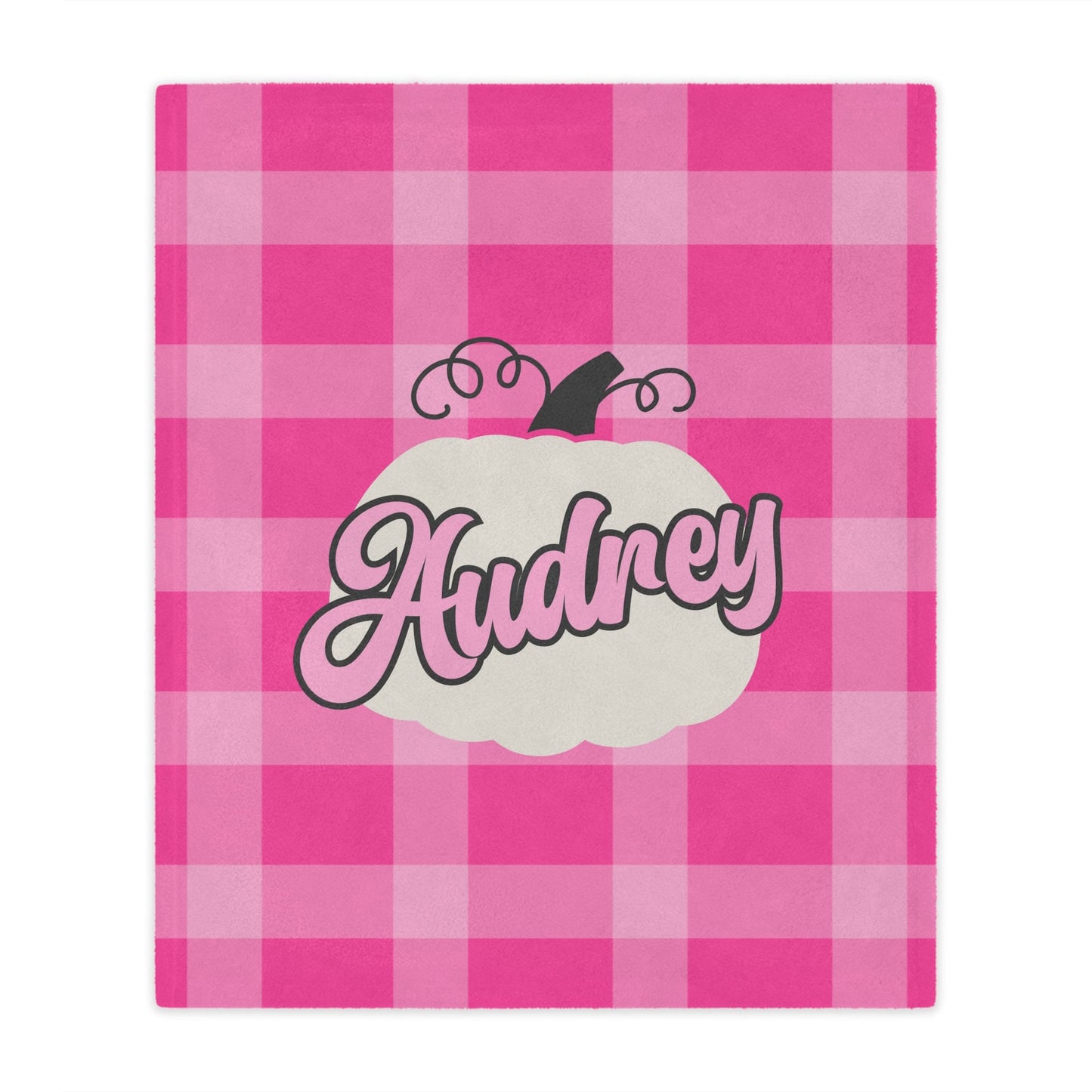 Personalized Pink Fall Halloween Blanket