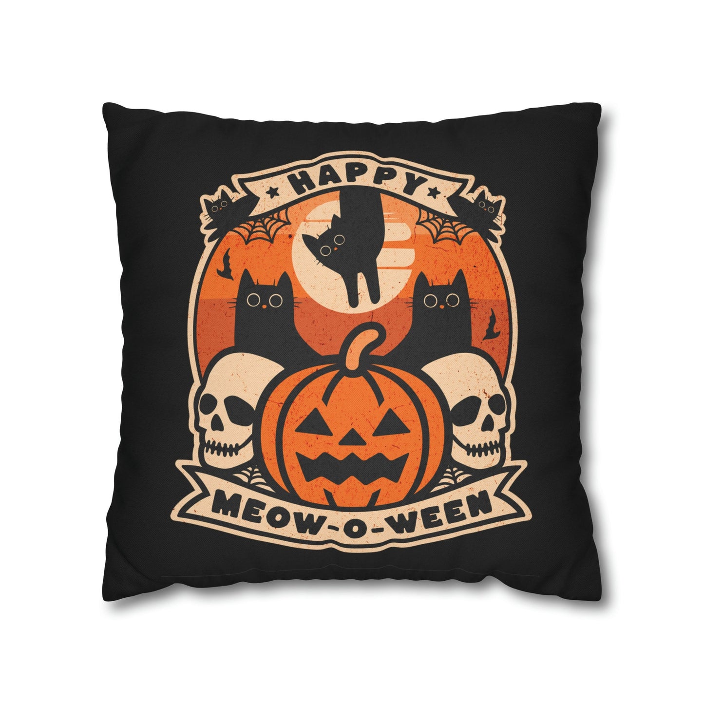 Halloween Cat Pillow Cover