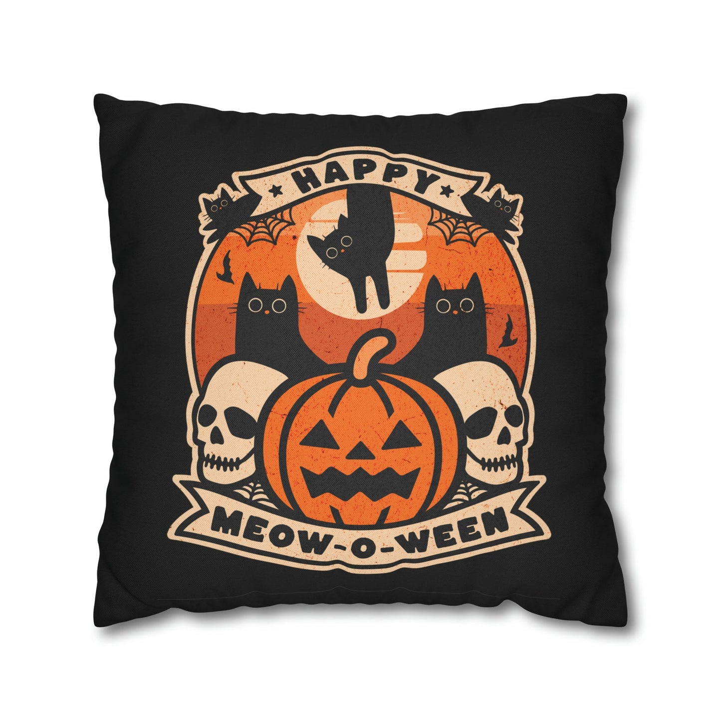 Halloween Cat Pillow Cover