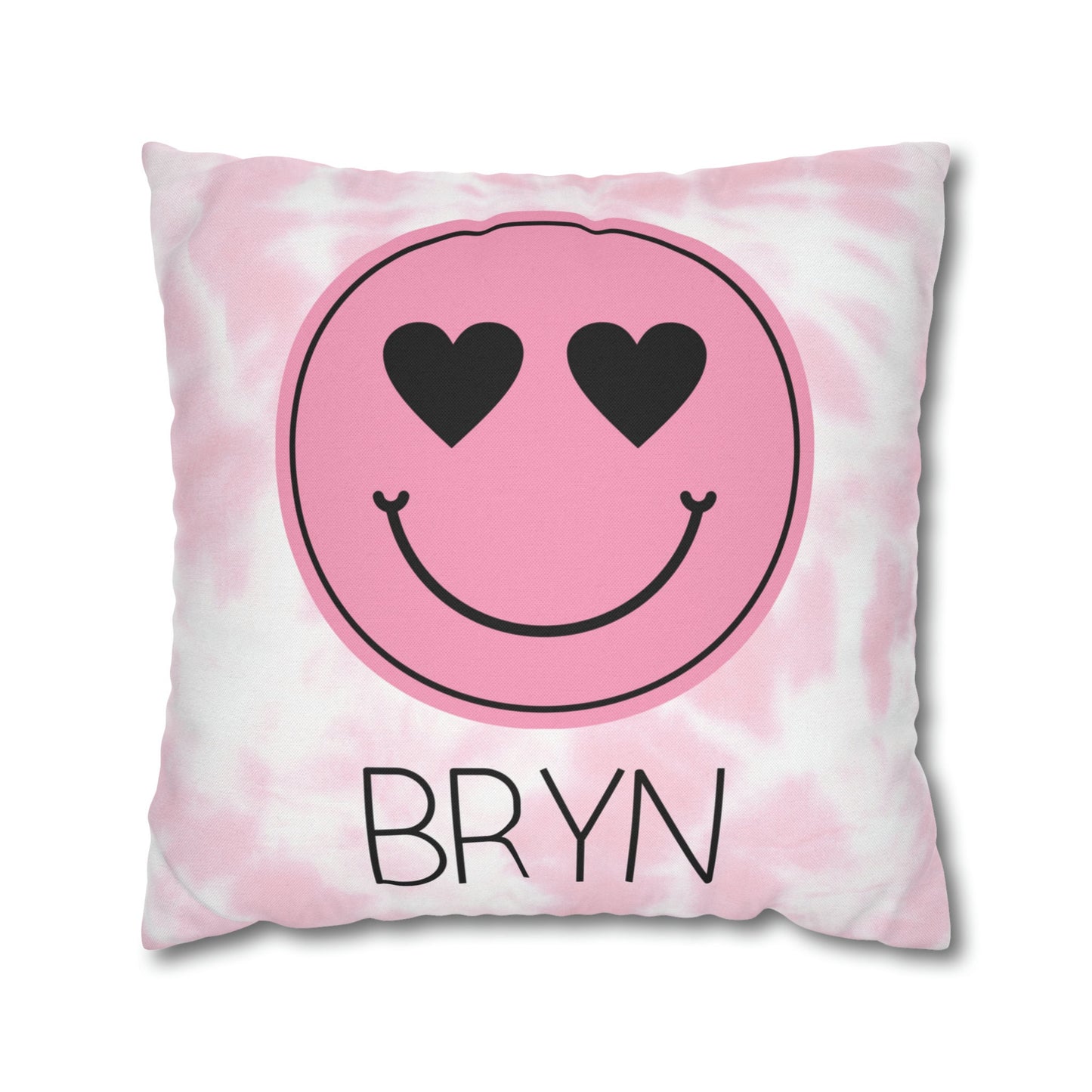 Personalized Smiley Face Tie Dye Pillow Cover