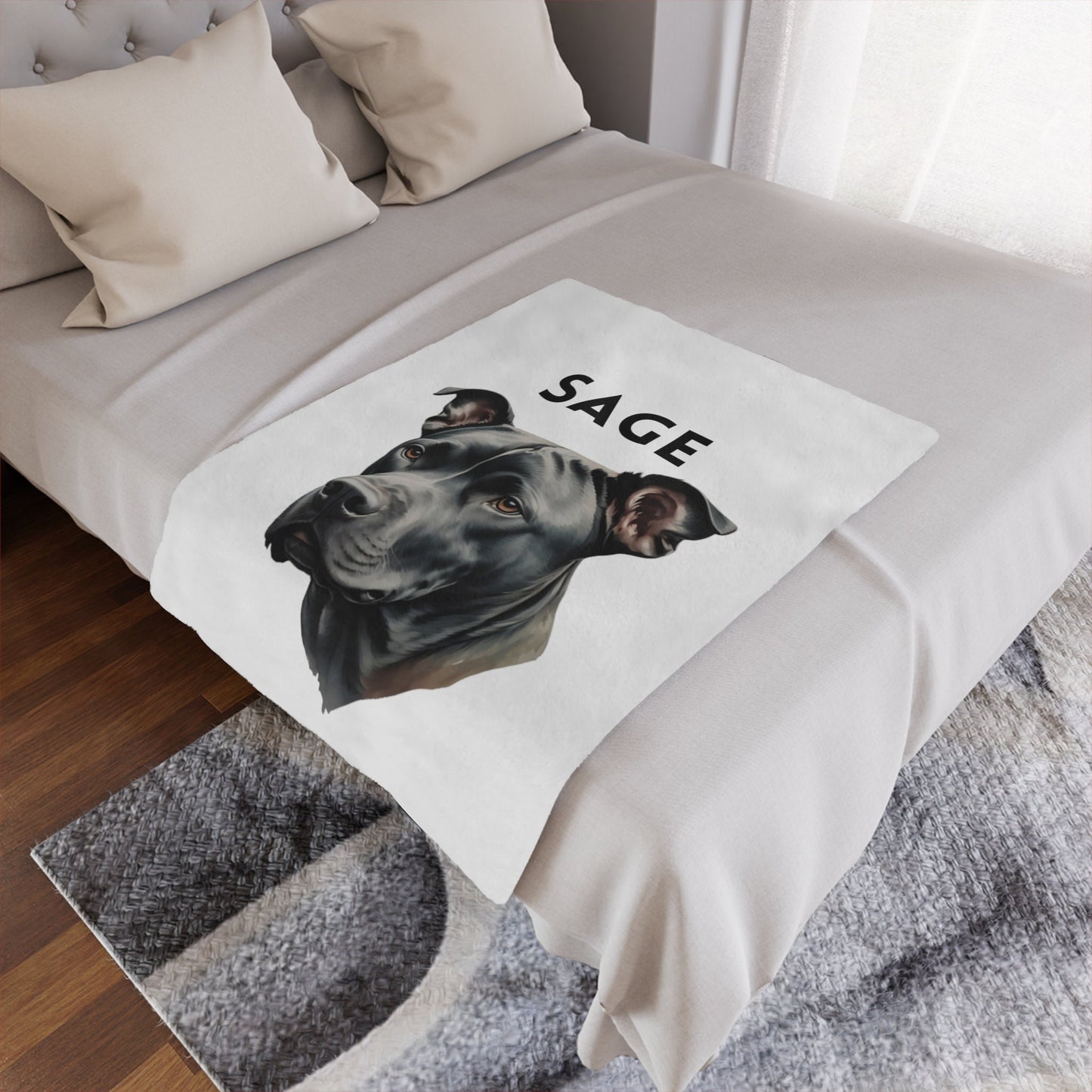 Personalized Pitbull Blanket