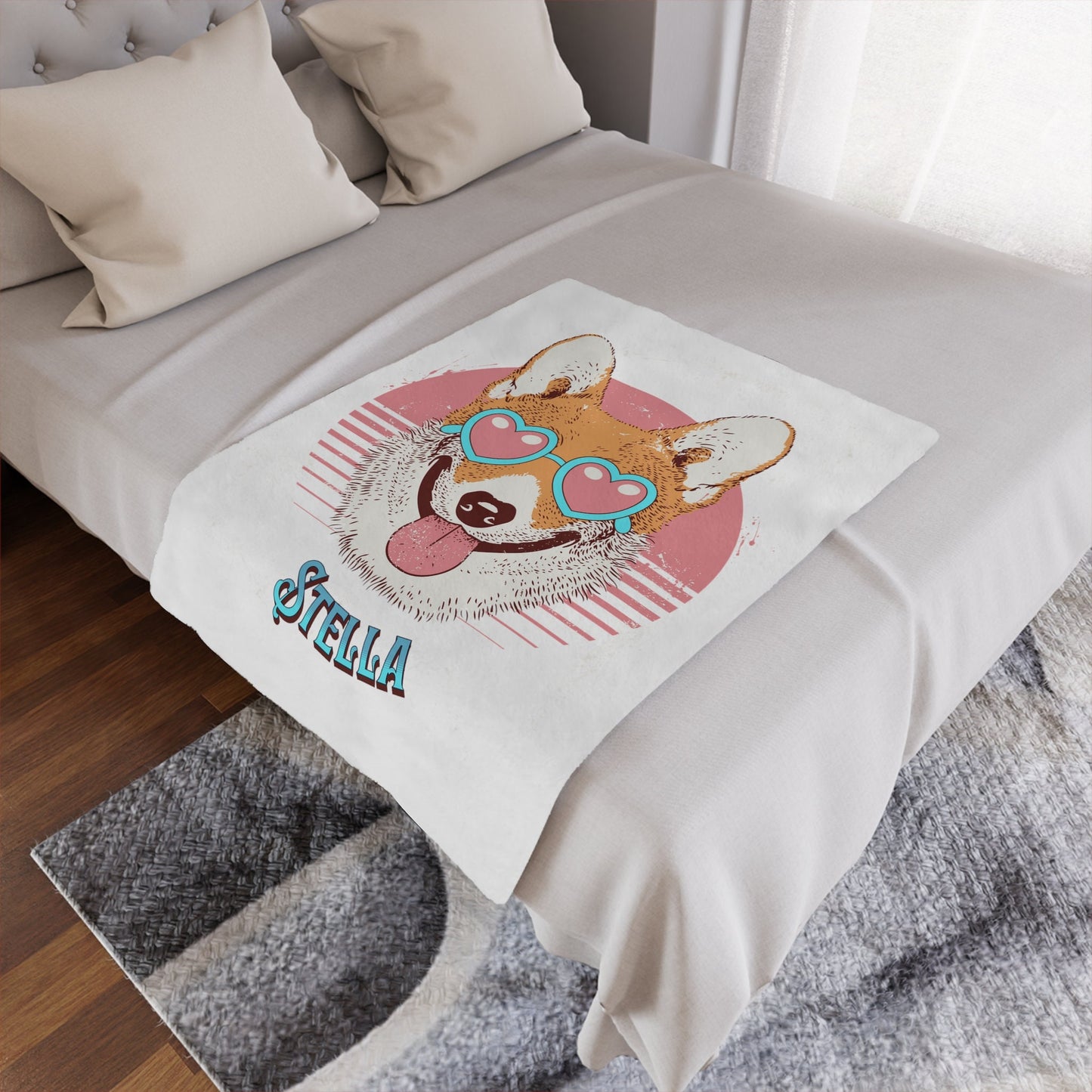 Personalized Corgi Blanket