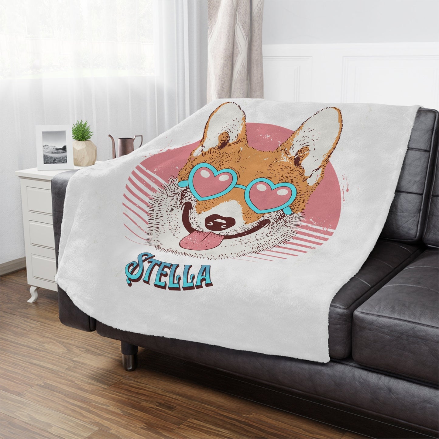 Personalized Corgi Blanket