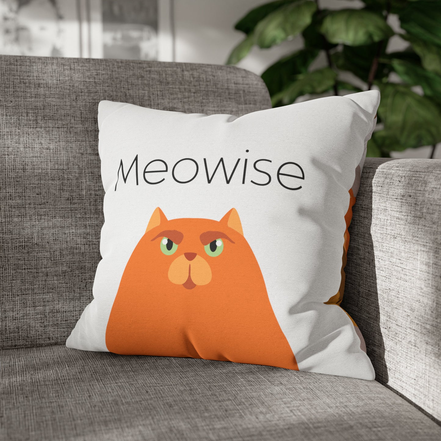 Personalized Orange Cat Pillow Cover