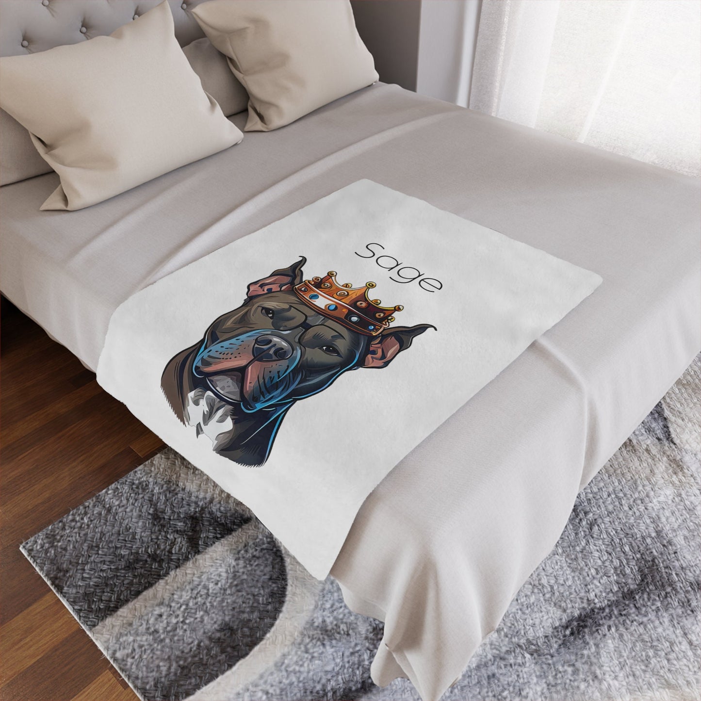 Personalized Pitbull Blanket