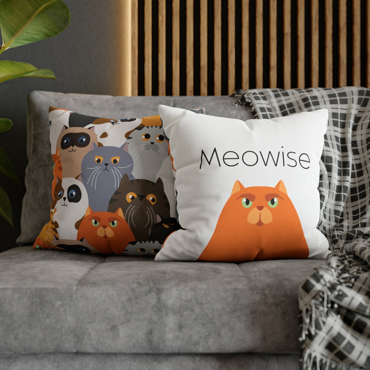 Personalized Orange Cat Pillow Cover