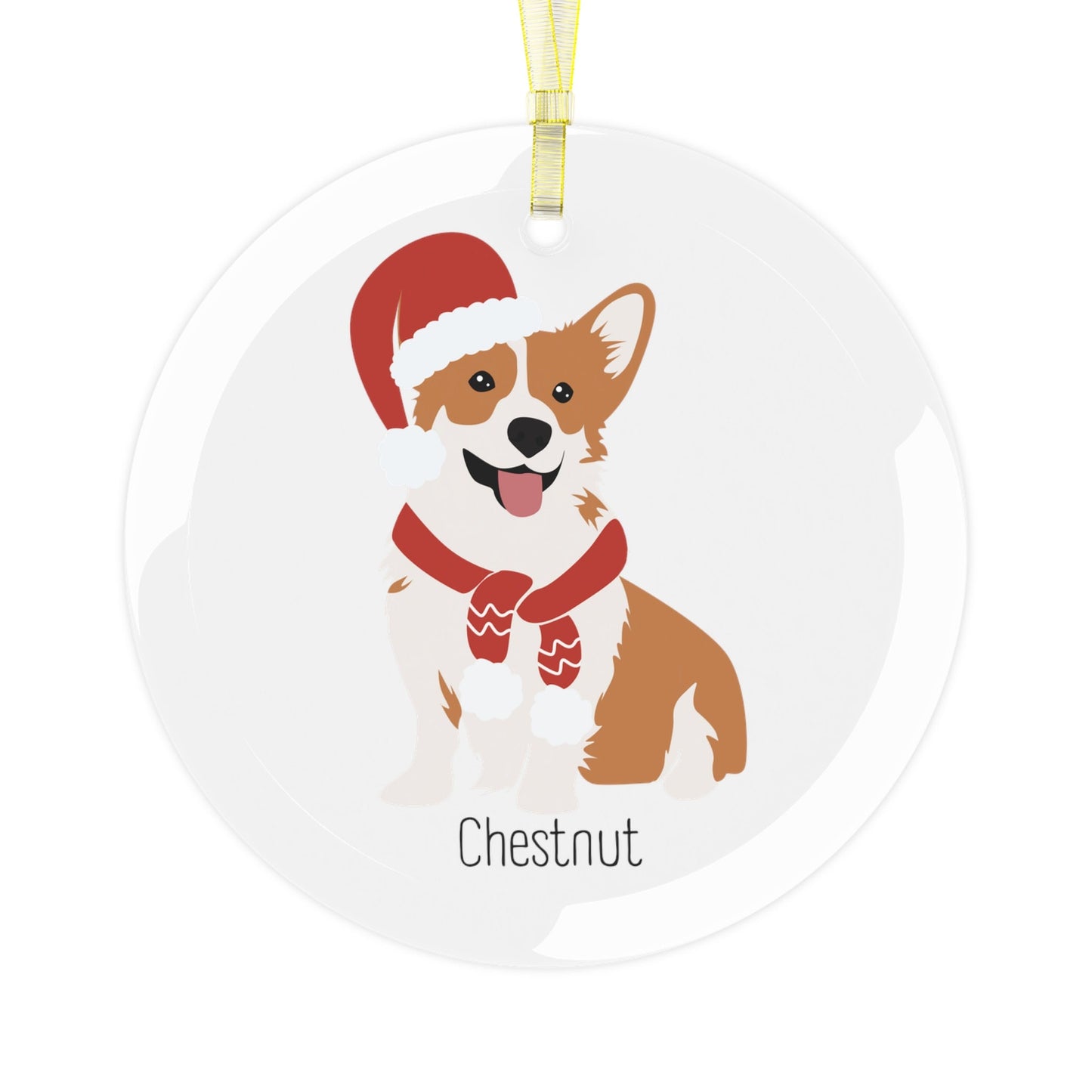 Personalized Corgi Christmas Ornament