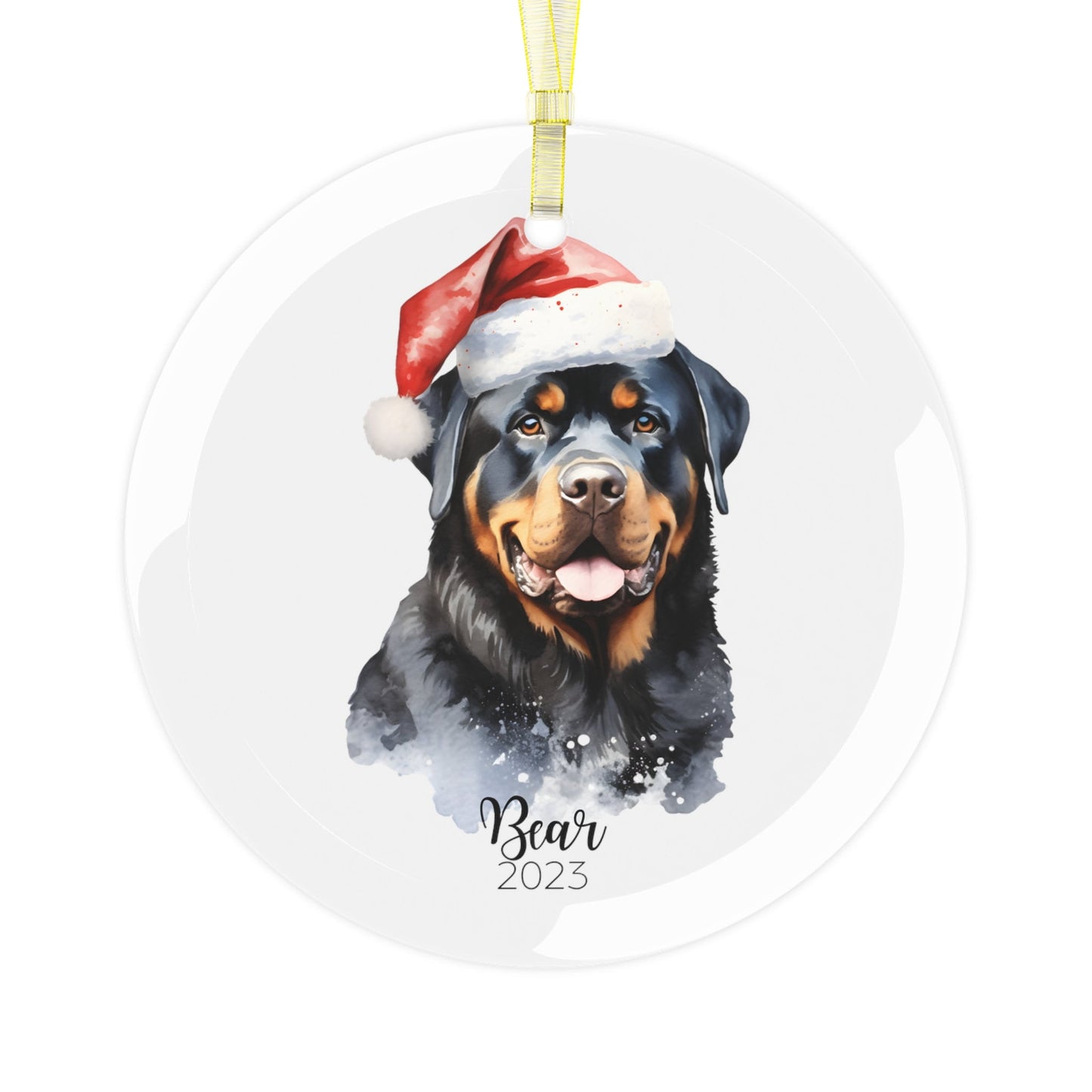 Personalized Rottweiler Christmas Ornament