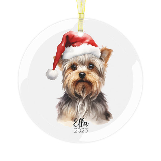 Personalized Yorkie Christmas Ornament