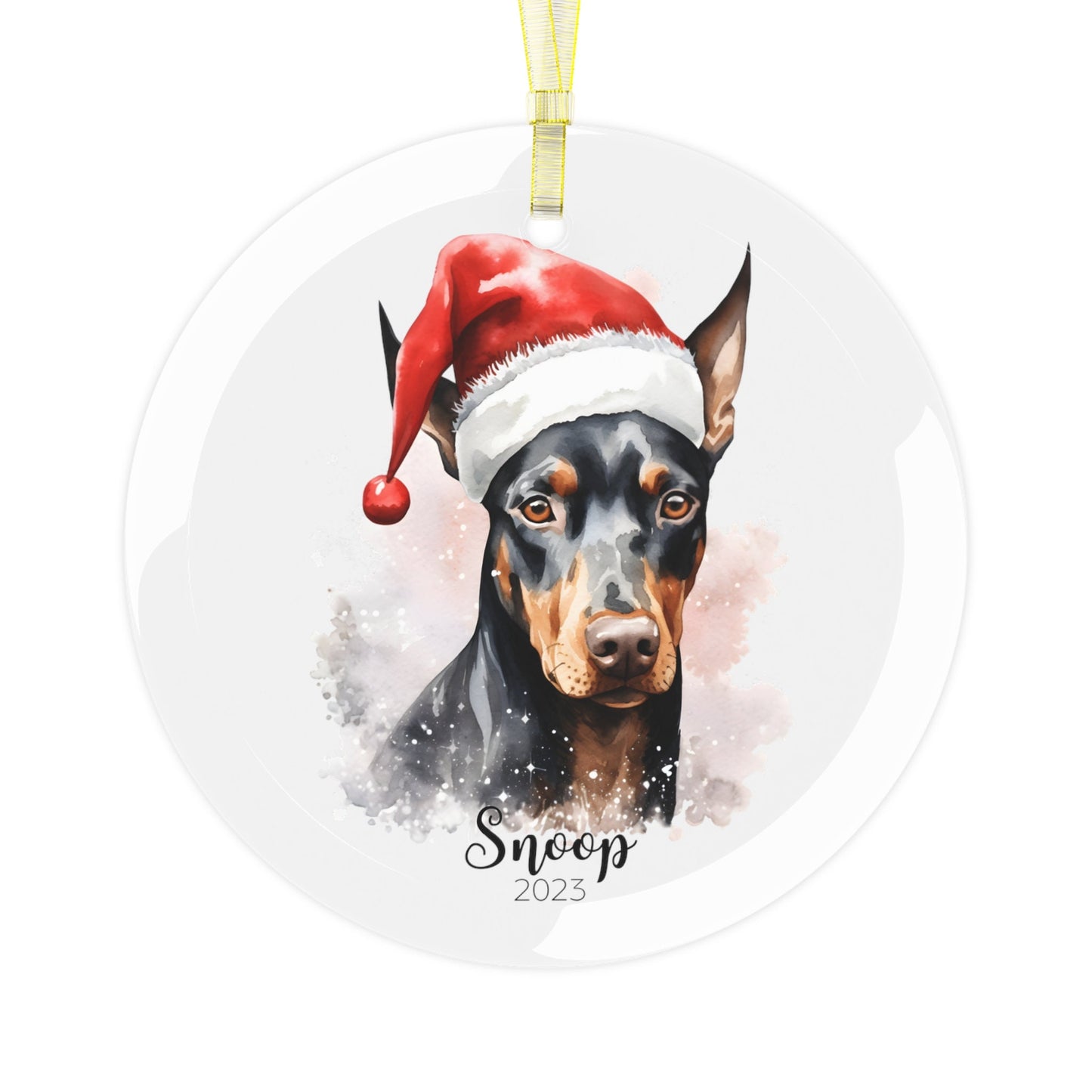 Personalized Doberman Christmas Ornament