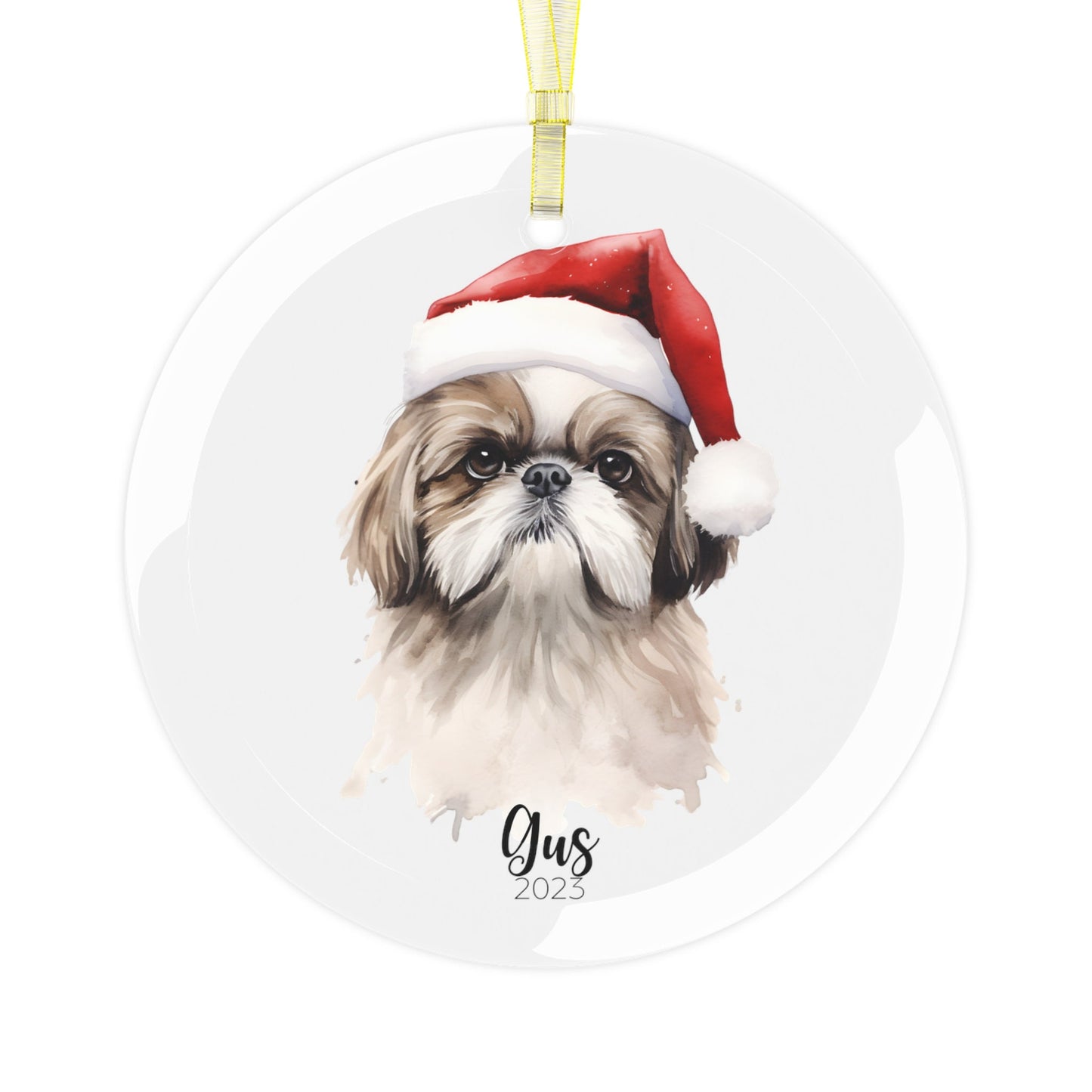 Personalized Shih Tzu Christmas Ornament