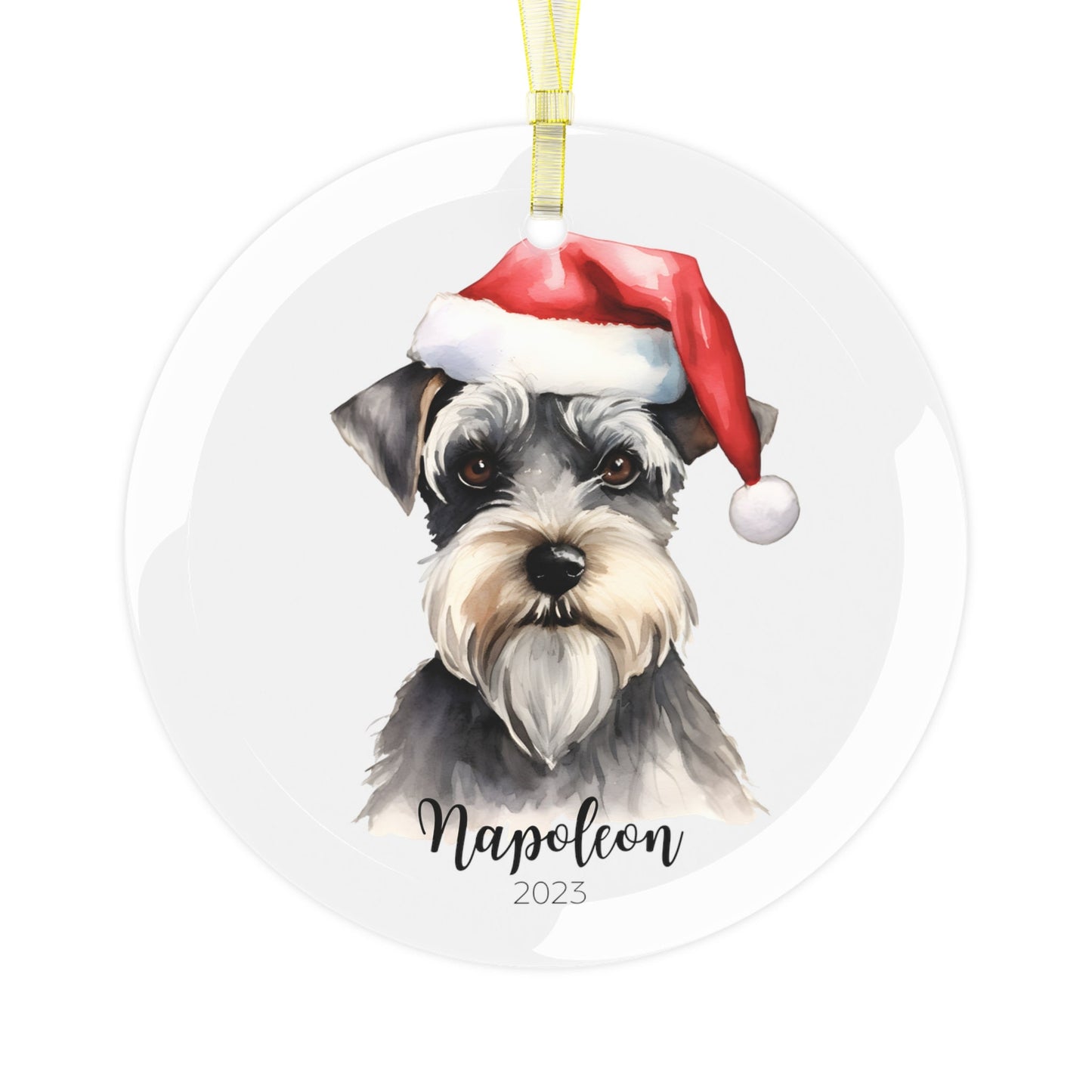 Personalized Schnauzer Christmas Ornament