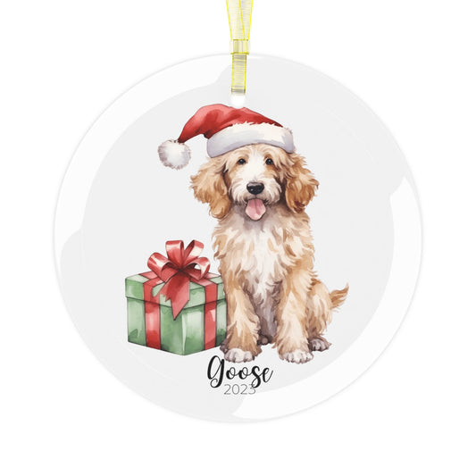 Personalized Goldendoodle Christmas Ornament