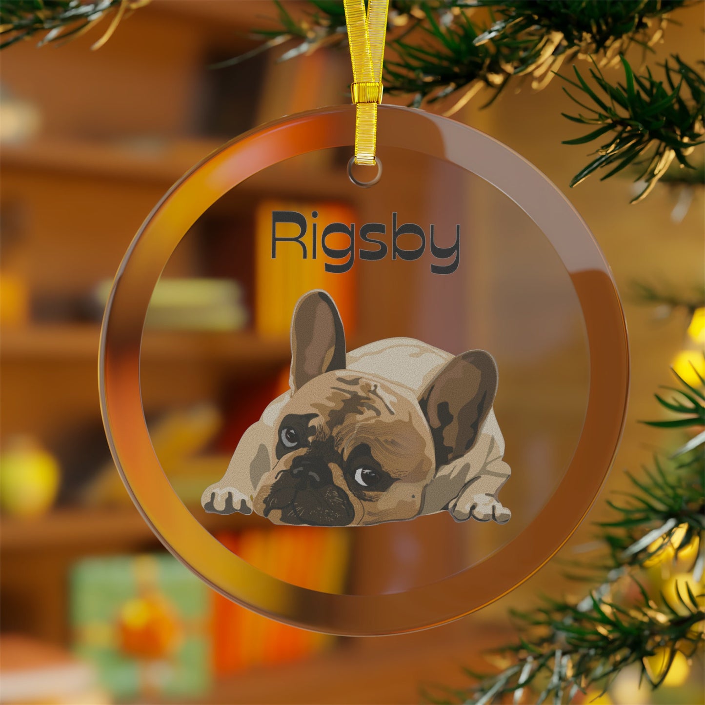 Personalized French Bulldog Christmas Ornament