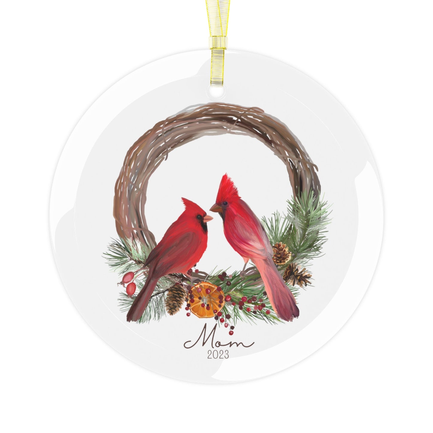 Personalized Cardinal Christmas Ornament