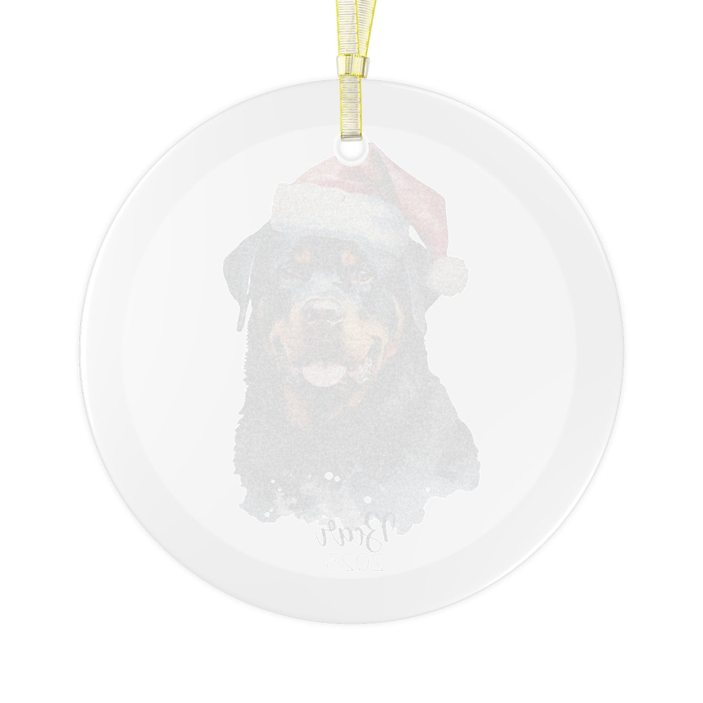 Personalized Rottweiler Christmas Ornament