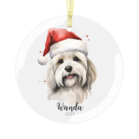 Personalized Bolognese Shih Tzu Cavachon Havanese Christmas Ornament