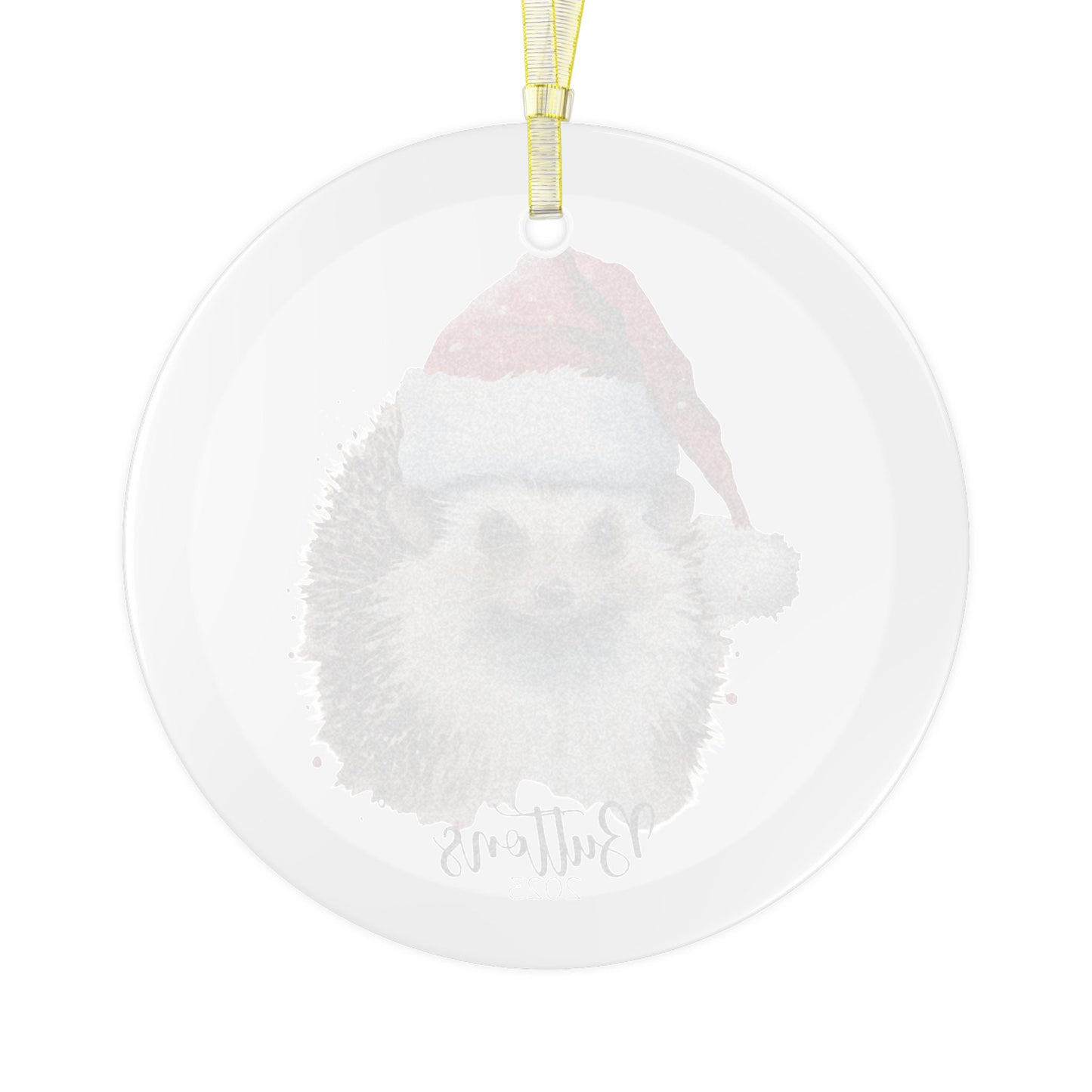 Personalized Hedgehog Christmas Ornament