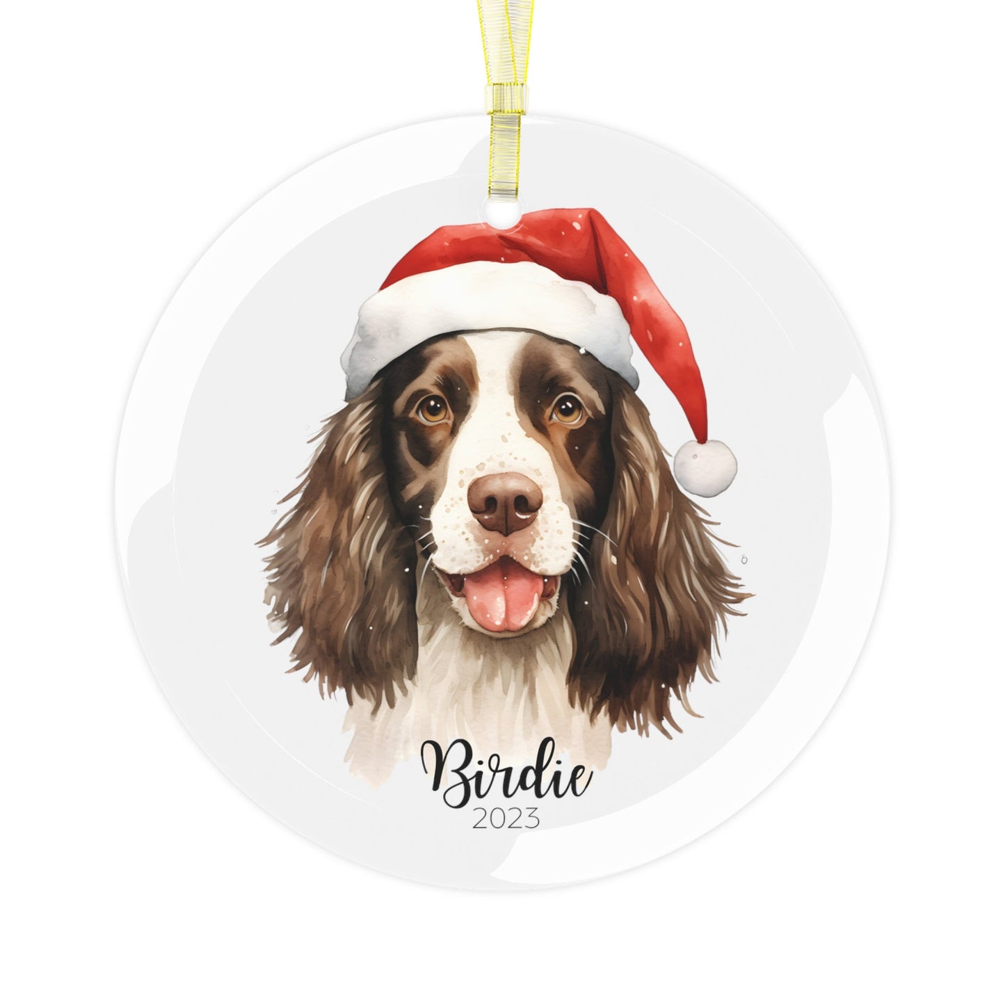 Personalized English Springer Spaniel Christmas Ornament