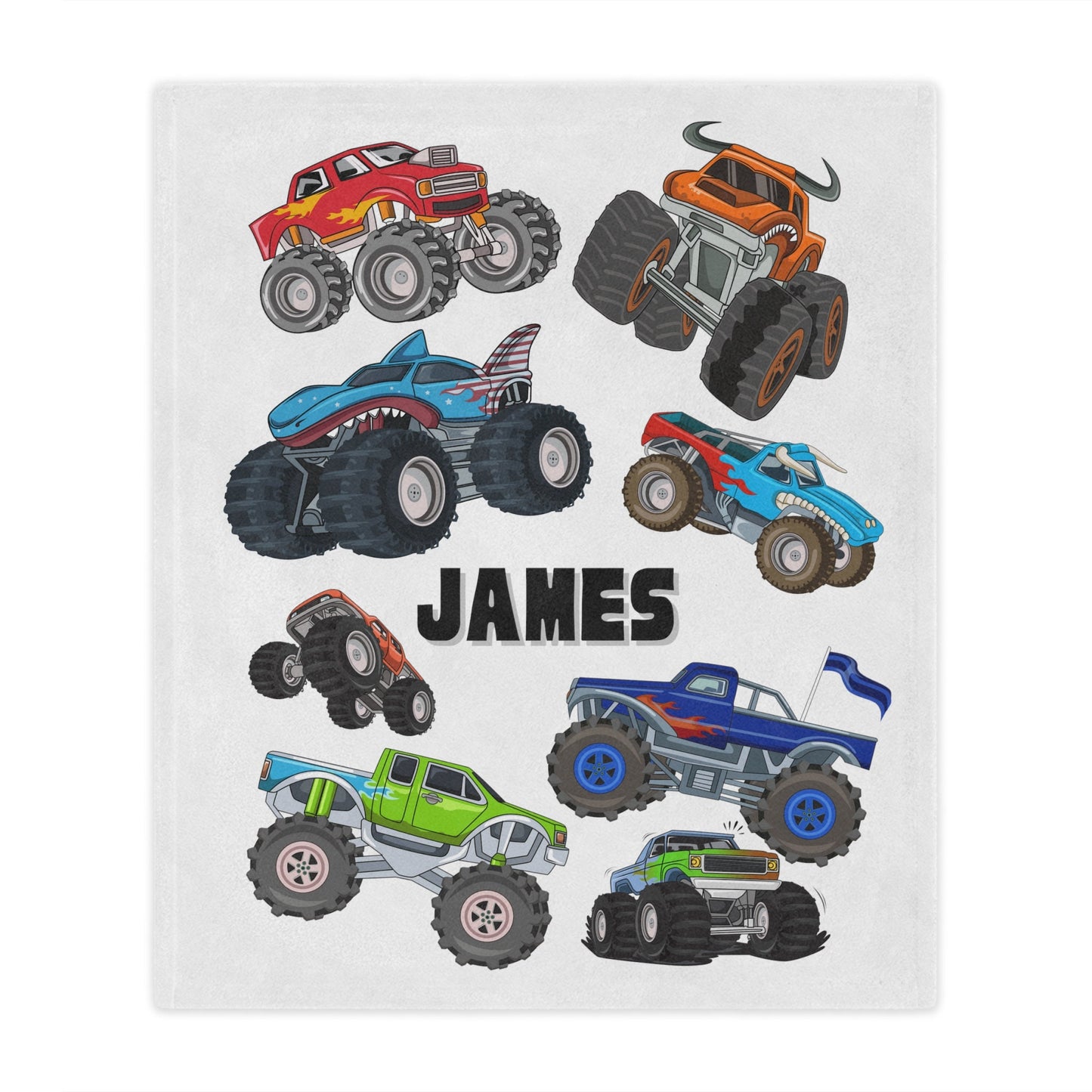 monster jam blanket customizable monster truck gift