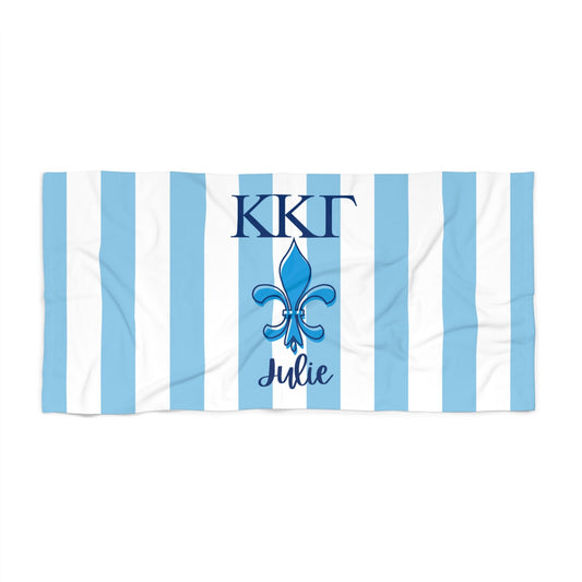 Personalized Kappa Kappa Gamma Beach Towel