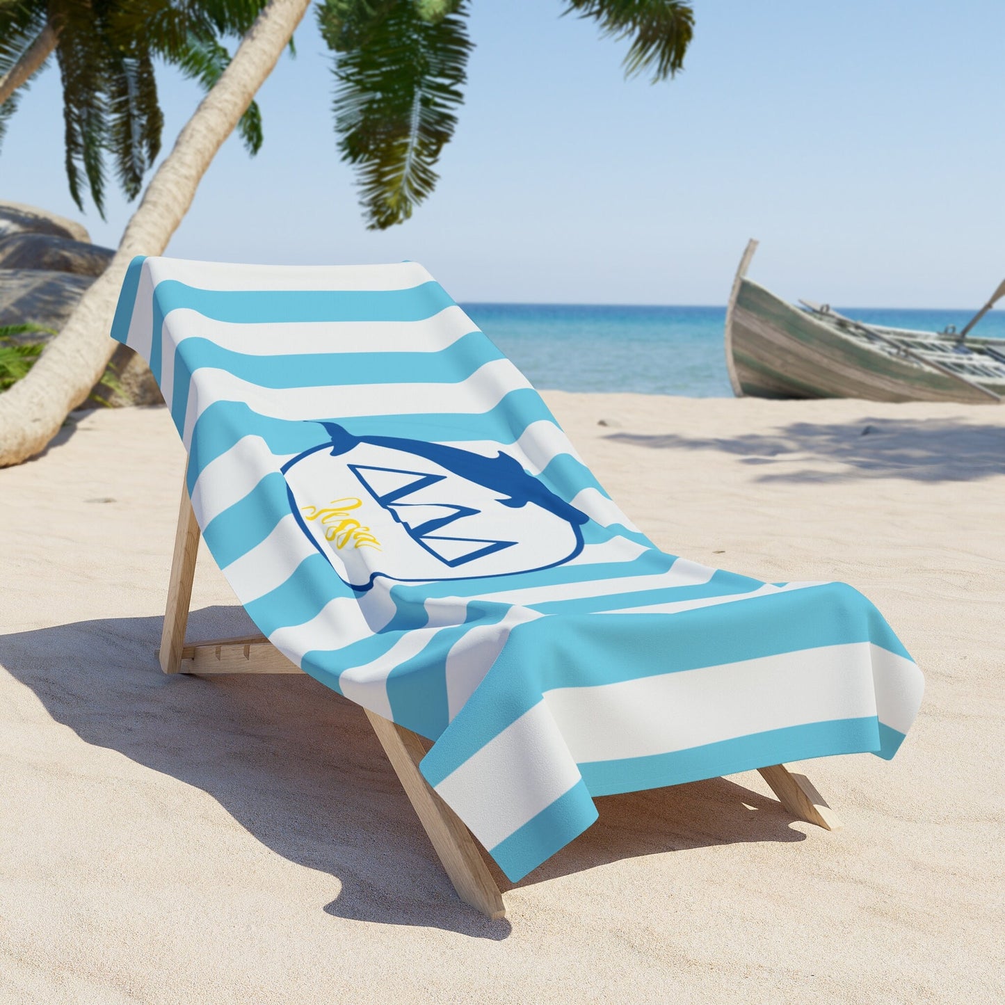 Personalized Tri Delta Beach Towel