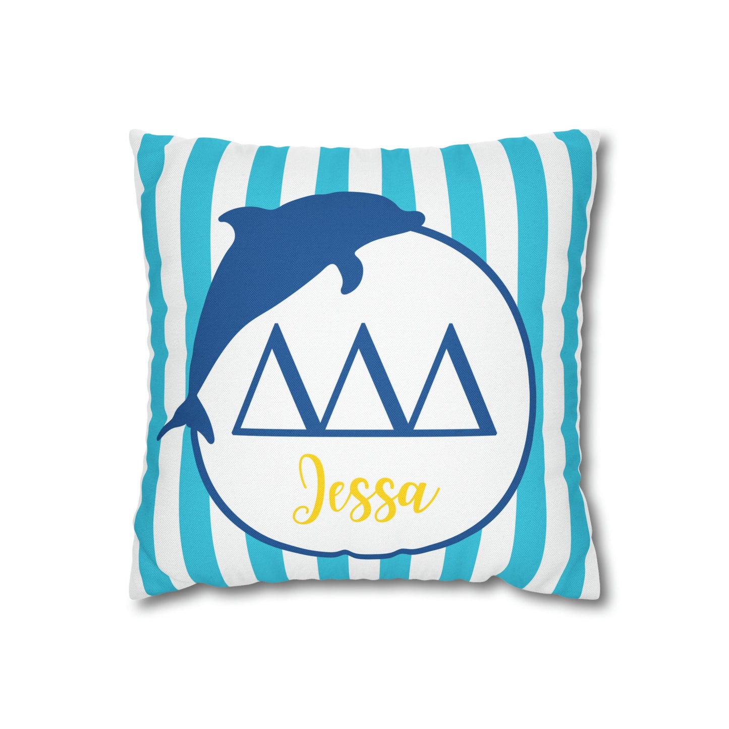 Personalized Tri Delta Pillow Cover