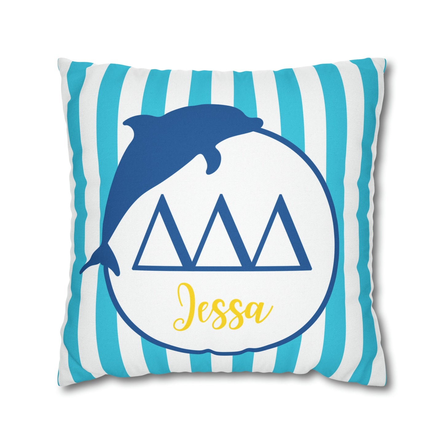 Personalized Tri Delta Pillow Cover